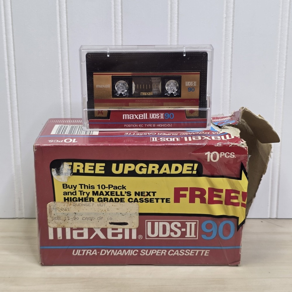 Maxell UDS-II 90 Type II Blank Cassette  Audio Tapes Electronics Pack of 10 New